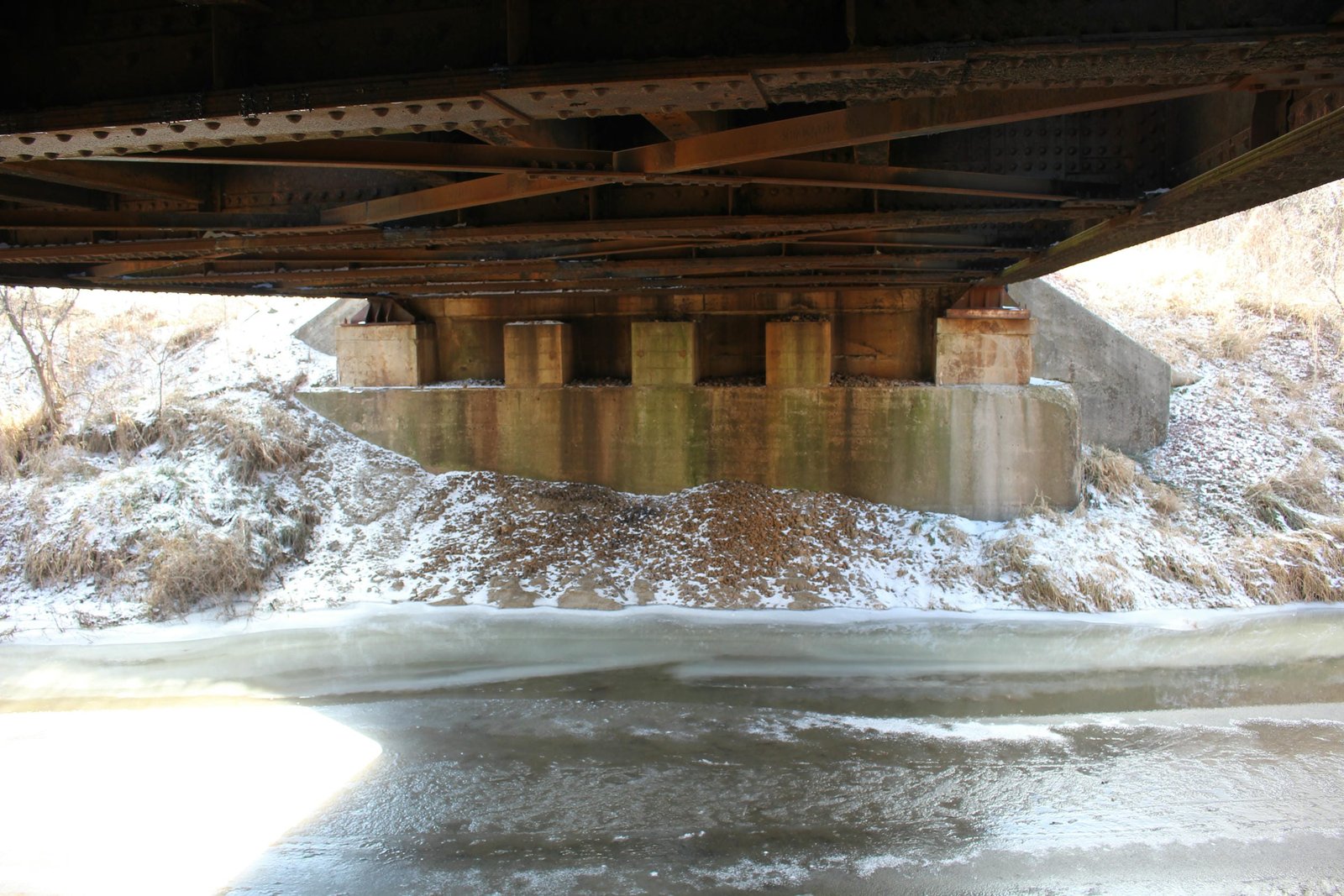 Under bridge